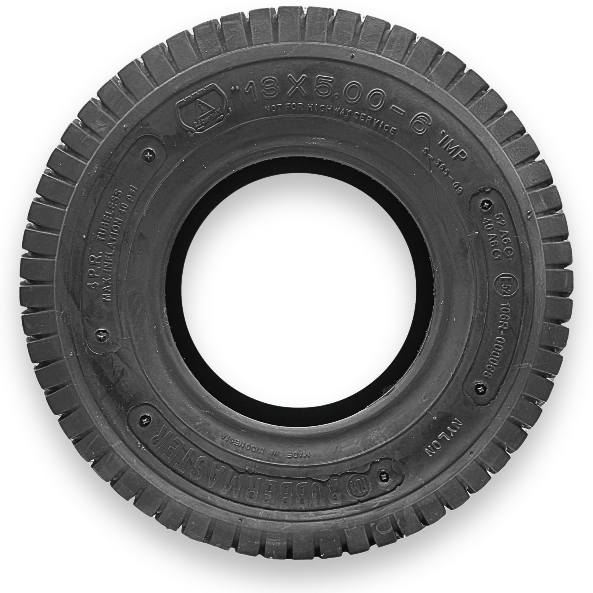 RubberMaster, 4 Ply Turf Tire 13x5.00-6 Tire Diameter 13.23 in, Model# 450140